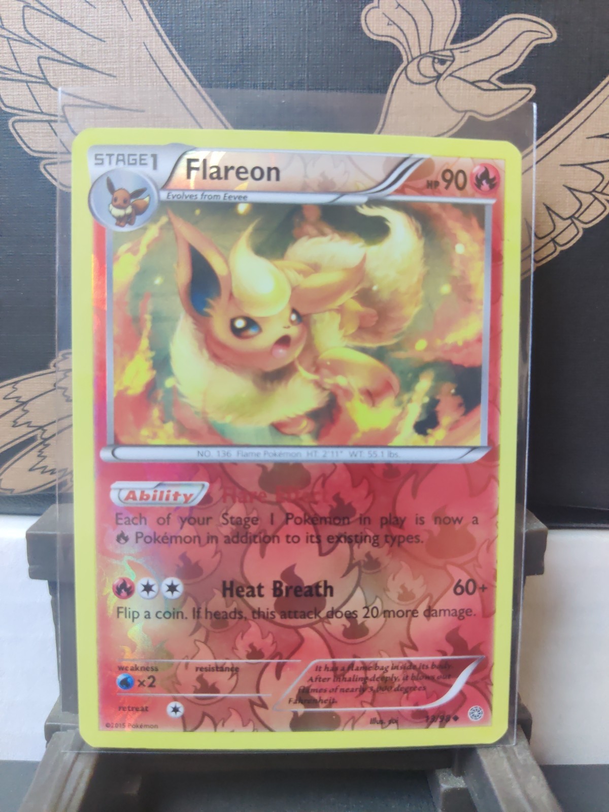 Pokemon Flareon XY Ancient Origins Reverse Holo Card 13/98