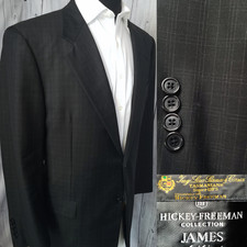 Vintage Hickey Freeman Loro Piana Men Blazer 44R Geometric Sports Coat Jacket