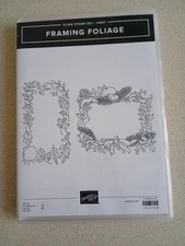 Stampin' up! Framing Foliage Cling Stamp set . Host New