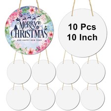 10 Pcs Sublimation Door Hanger Blanks, 10 Inch Aluminum Sublimation Metal Sign B