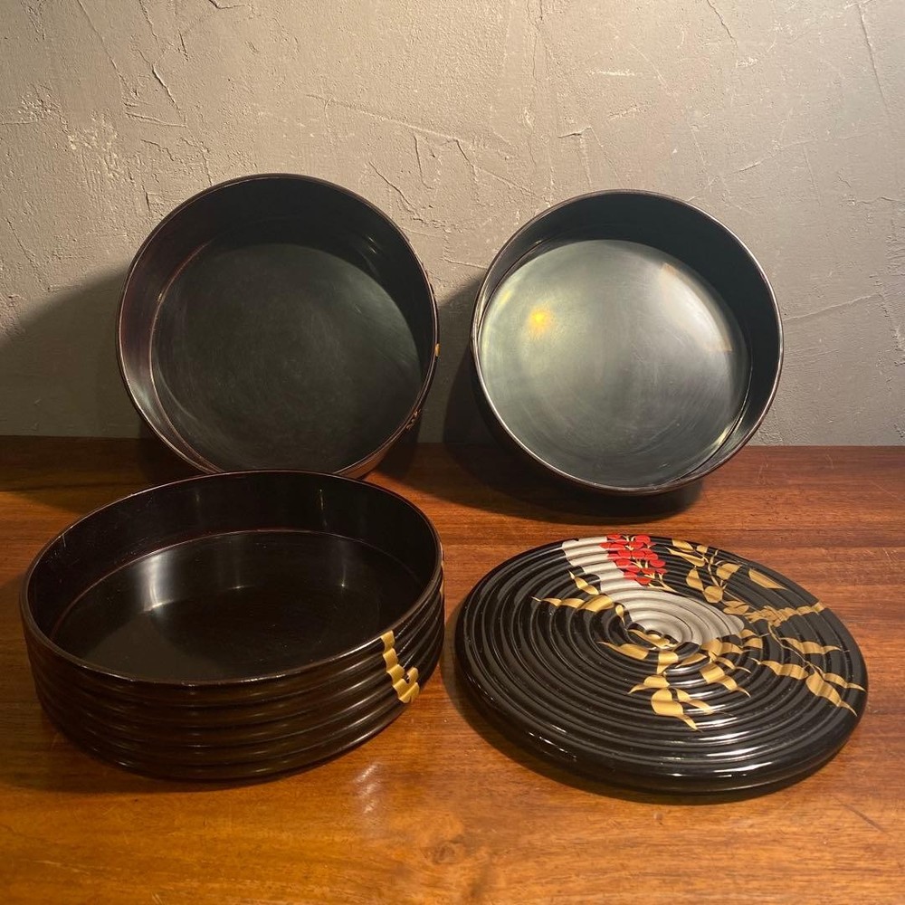 Jubako Bento Box Japanese Period item Threetiered box Lacquer Traditional craft