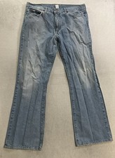 VTG Lucky Brand Fender Jeans Men’s 36x32 USA Made Light Wash Baggy Flared Denim