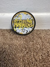 BEN KINDEL Signed Autographed Pittsburgh Penguins Graffiti Logo Puck Limited Coa