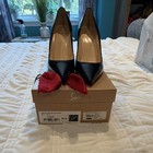 Christian Louboutin Black Patent Leather Pointed Toe Pumps EU 40.5 — photo 4