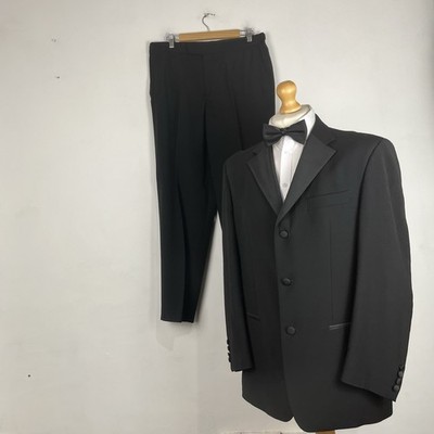 Ted Baker Smoking Dinner Anzug 2 Teiler Herren Schwarz 42R Sakko 35W 31L Endurance