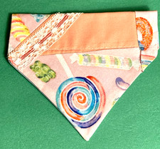 Over Collar Slide On Pet Dog Cat Bandana Scarf SPRING PINK CANDY  SMALL