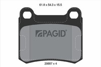 Bremsbelagsatz Scheibenbremse Pagid T1010N FüR Mercedes 124 W124 Klasse W202 190