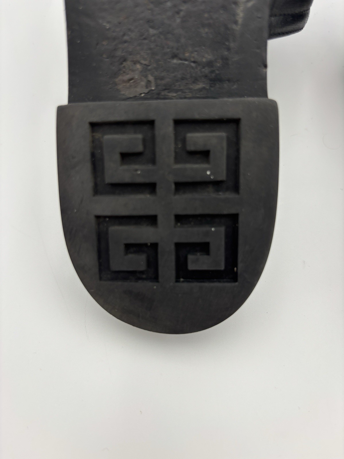 Authentic Givenchy Slides Flat Sandals Black Leat… - image 8