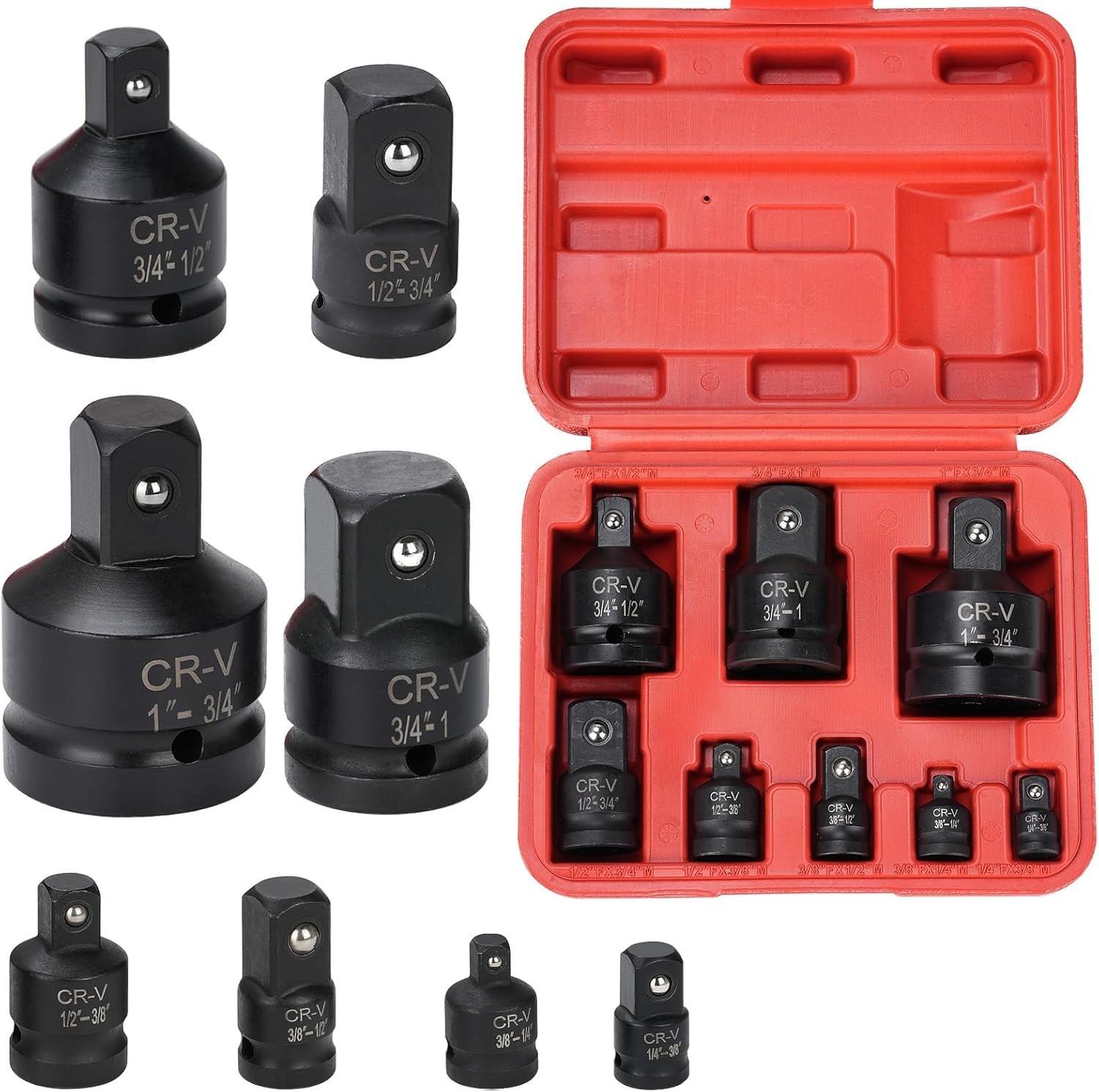 Set 8 Adattatori Bussole Impact Ready | Riduzioni da 1" a 3/4" e Oltre