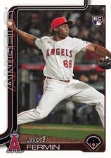 2025 Topps Update #US338 José Fermin Los Angeles Angels Rookie Card RC. rookie card picture