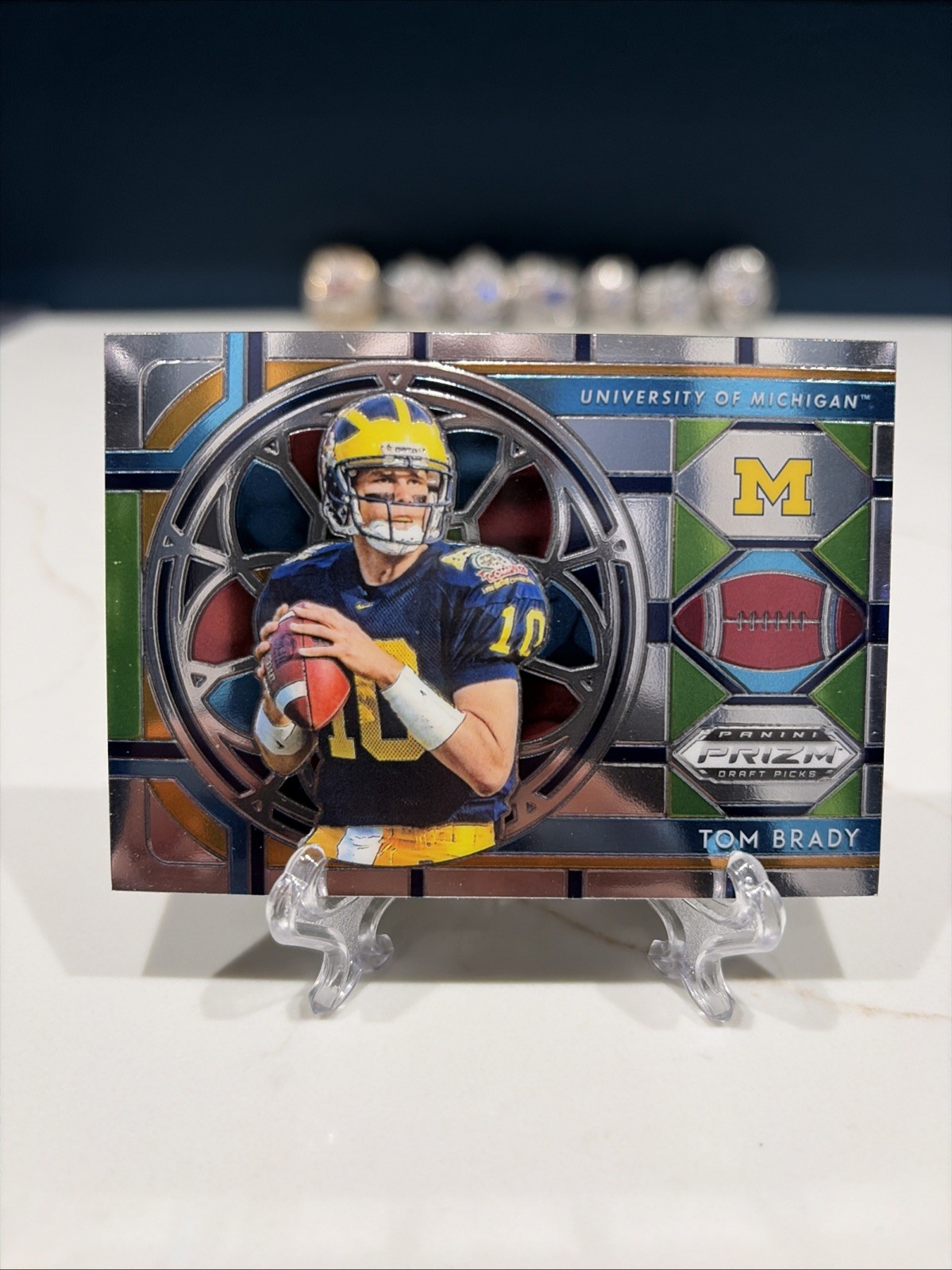 Tom Brady 2019 PANINI PRIZM STAINED GLASS #100 *SURFACE*INVEST GOAT HOF MVP TB12