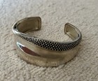 New ListingVintage Michael Dawkins 925 Sterling Silver Starry Night Wave Cuff Bracelet