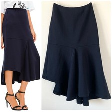 Marni 20SS Asymmetrical Mermaid Long Skirt Size 38 Navy Made in Italy