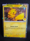 Pikachu Pokemon Day 2026 Stamped Cosmos Holo Triple Swirls!