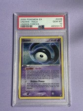 2005 Unown (H) H/28 Unseen Forces Holo PSA 10 Pop 18