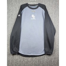 Adidas Climawarm Pullover Men 2XL Grey Black SC Baseball Embroidered Crew Neck