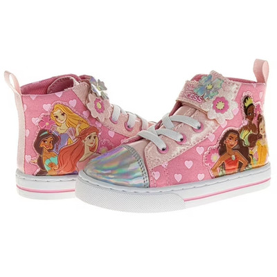 New Disney Princess Toddler Girl High Top Sneakers 7 8 9 10 11 12