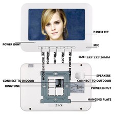 New 12 Family Video Intercom System Hands Free Doorbell 7in LCD For Apartment~