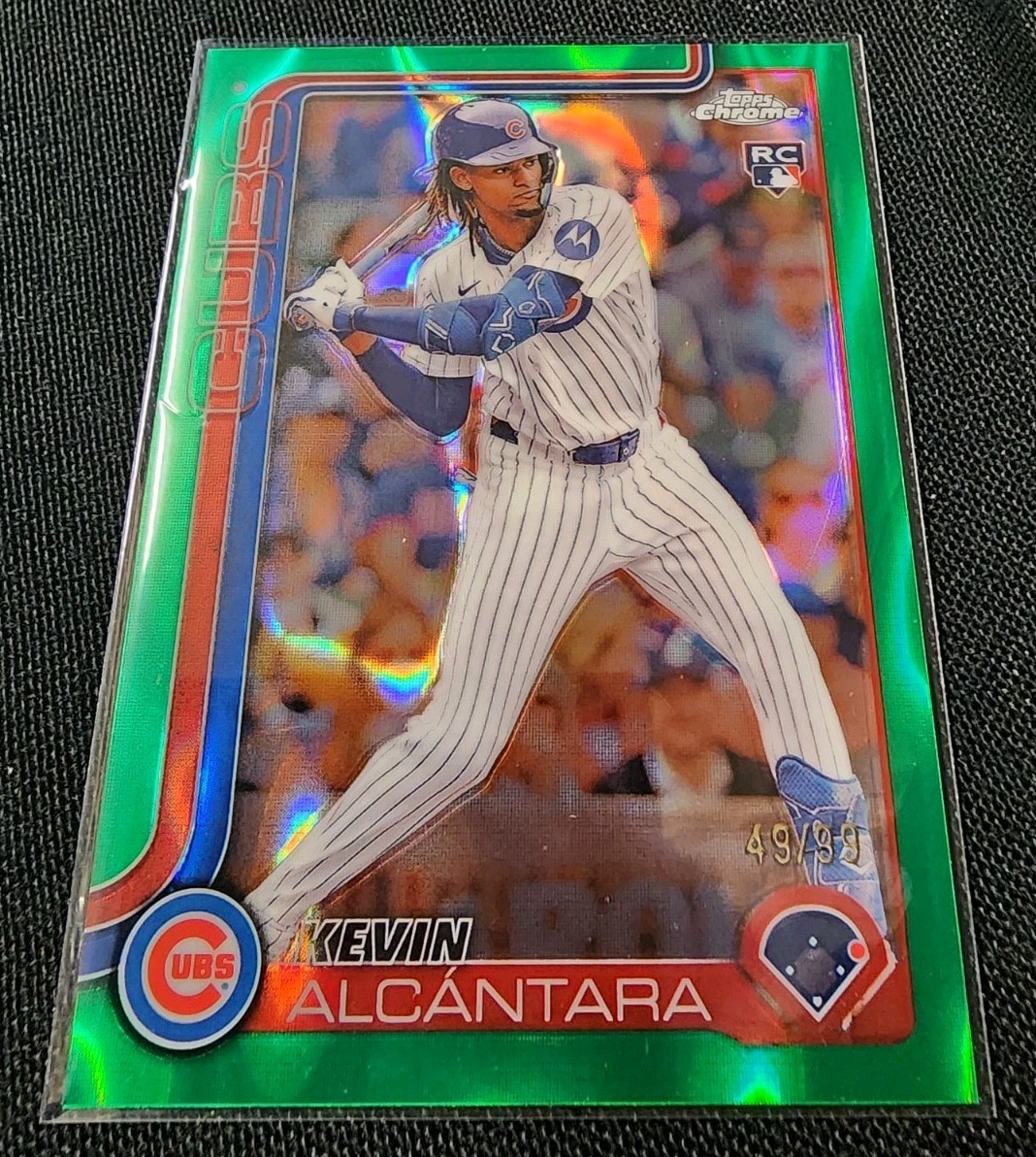 2025 Topps Chrome - Kevin Alcantara #173 Green Lava Refractor /99 (RC) Cubs