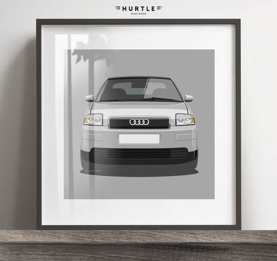 Audi A2 Artwork Print, Classic Car Gift idea, Add Reg & Colour