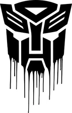 Transformer Drip Blood print sticker Decepticon Autobot car window decal