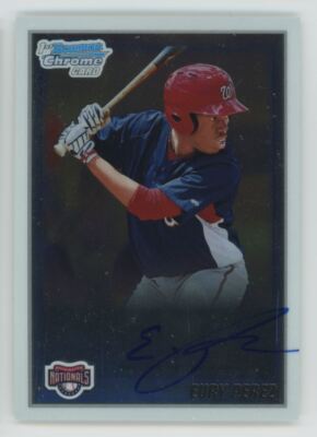 2010 Bowman Chrome Prospects Autographs Eury Perez Auto Washington Nationals