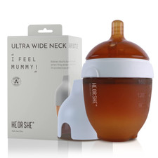HE or SHE Silicone Baby Bottle - anti Colic Bottles - 5Oz Baby Bottles - Squishy