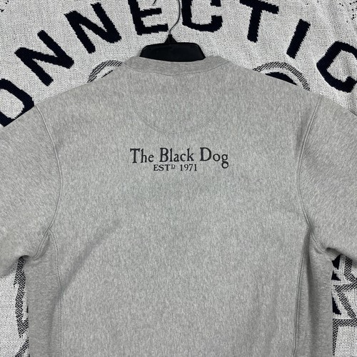 VTG Y2K The Black Dog Crewneck Sweatshirt Martha's Vineyard SMALL Heather Gray - Picture 19 of 20