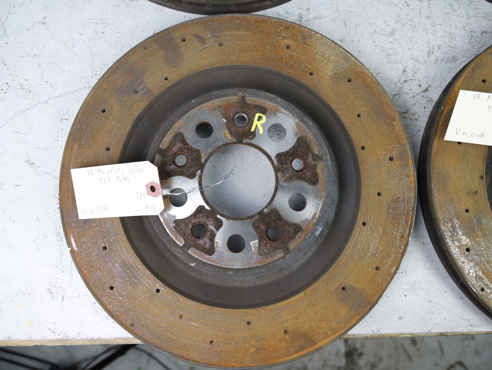 14-20 MASERATI GHIBLI AWD FRONT & REAR BRAKE ROTORS DISC SET OEM 52K