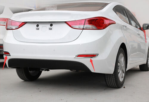 For Hyundai Elantra 2014~2016 Chrome Glossy Exterior Rear Fog Light Frame Trim - Picture 6 of 11