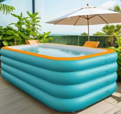 install Inflatable Pool For Home Entertainment- Contains Multiple Components