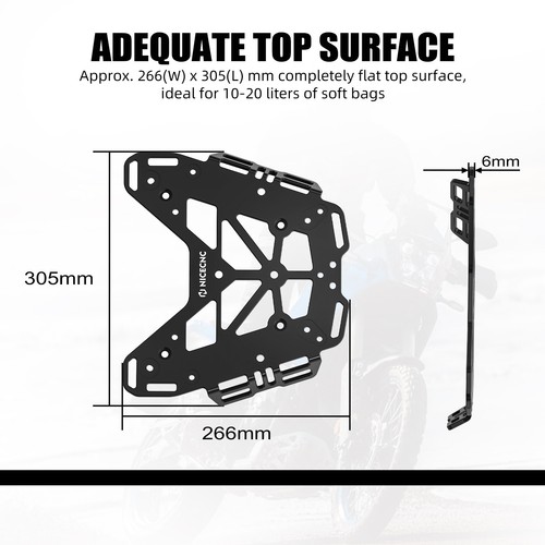 Rear Luggage Top Rack Carrier Mount For Yamaha Tenere 700 2019-2023 2024 NICECNC - Picture 6 of 12