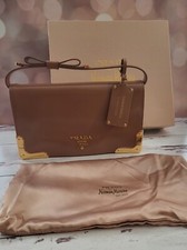 Authentic Prada Limited Edition For Neiman Marcus Pochette Nude Leather Clutch