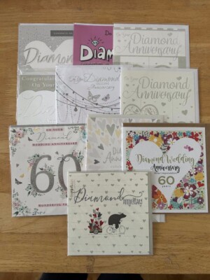 DIAMANT 60 JAHRE HOCHZEITSTAG -9 DESIGNS ZUR AUSWAHL