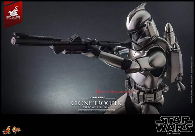 Hot Toys MMS643 Star Wars Clone Trooper Chrome Version 1/6 Action