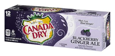 Canada Dry Ginger Ale Blackberry Soda 12 Pack
