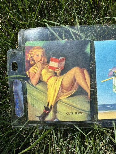 Lot of 3 Vintage Pin Up Good Girl Humor Penny Arcade Cards from 1940’s & 1950’s - Picture 2 of 8