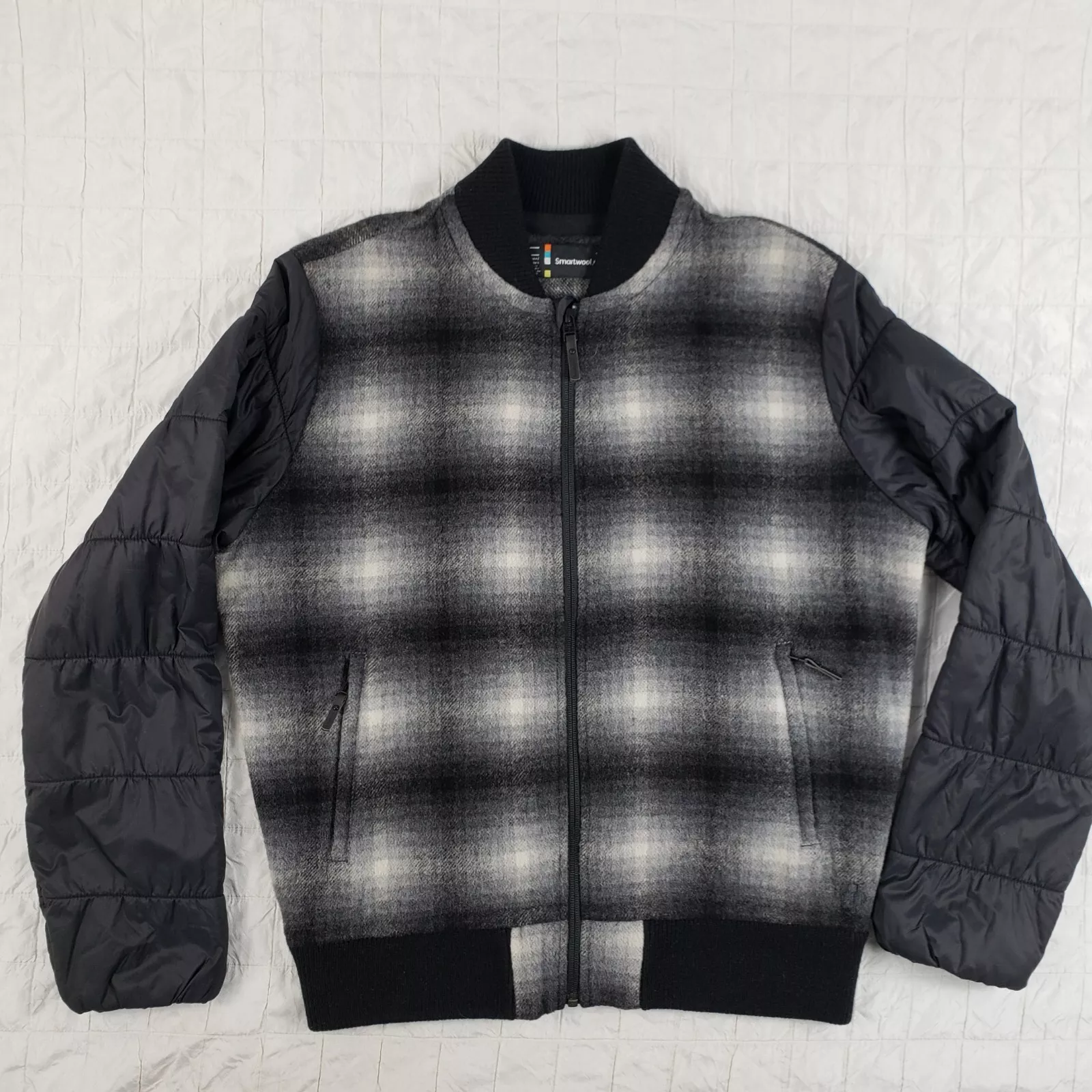 smartwool ibera bomber zip plaid jacket
