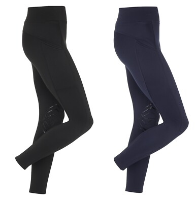 LeMieux Brushed Pull On Reithose schwarz navy Full Slicone Grip