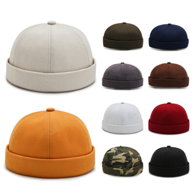 Herren Seemannsmütze Cap ohne Schirm Mütze Dockercap Trucker Bik $