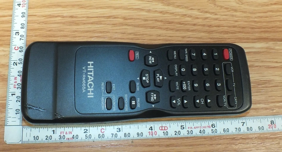 Hitachi (VT-RM665A) VCR / TV / CATV Remote Control w/ Batterry Cover **READ** - Image 3 of 3