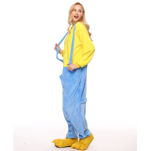 Pigiama Costume Adulto Unisex Pigiama Minions Cosplay Onesie12 Kigurumi Animale - Foto 3 di 18