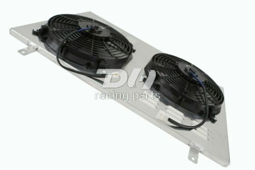 Aluminum Shroud&2*12"Fans For 1985-1997 Ford F150 250 350 450 Truck 5.0-7.5L V8 - Foto 5 di 12