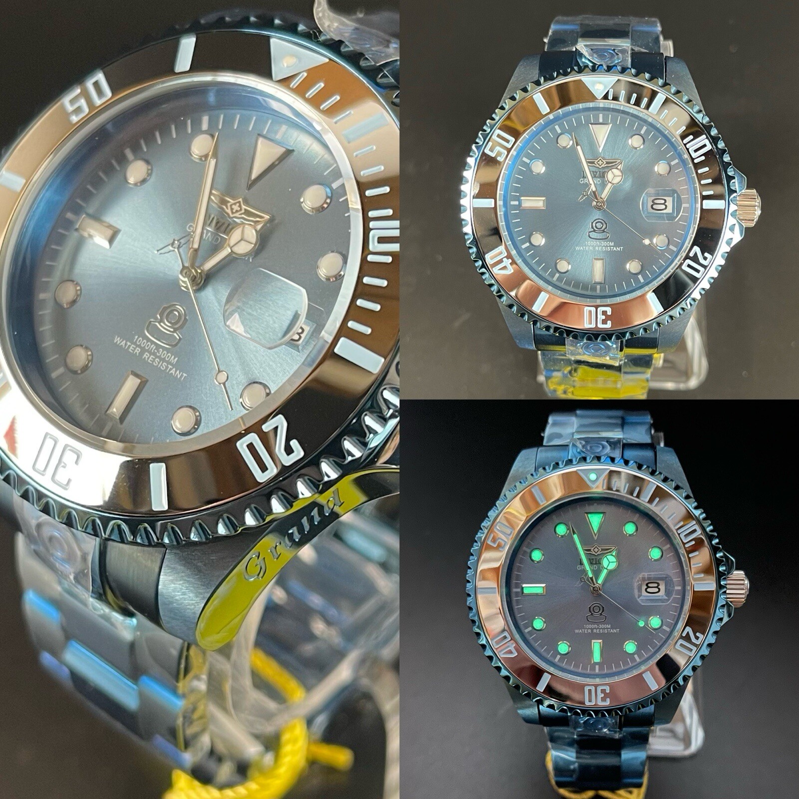 Invicta Pro Diver 27533 47mm Watch, Grand Diver 300m, BLUE ON BLUE