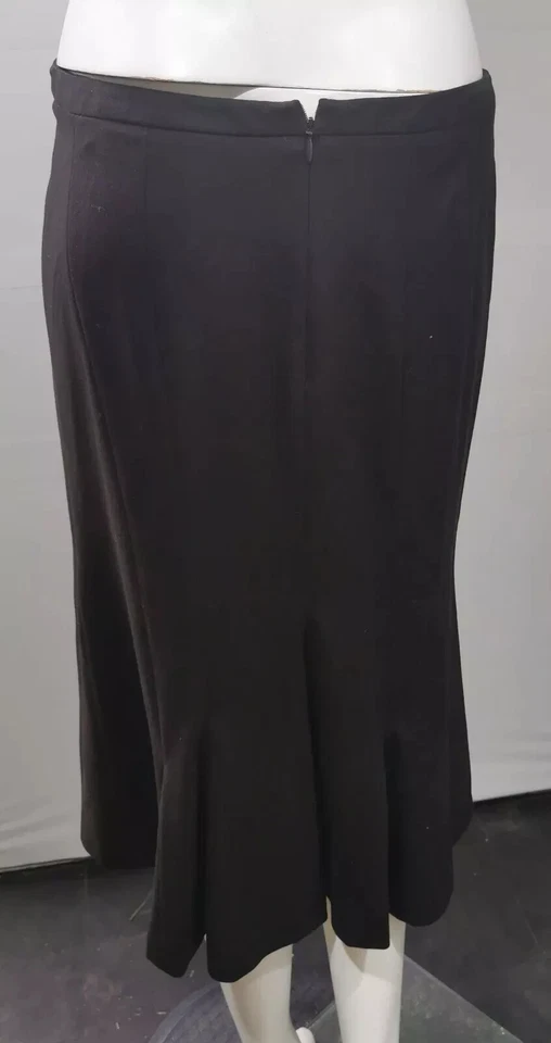 DDA NICOLE FARHI black panelled formal knee length skirt size 12 - Image 3 of 4