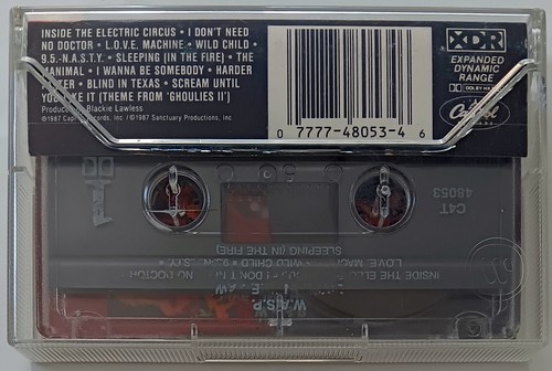 W.A.S.P. - Live in the Raw Cassette Tape 1987 - Picture 2 of 8