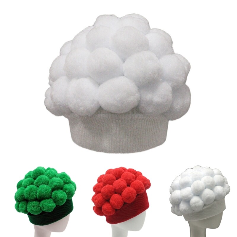 Adult Funny Knit Broccolis Hat Novelty Prank Women Skiing Camping Hat