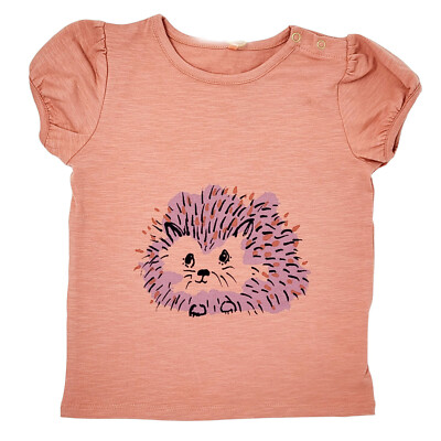 Soft Gallery Baby T-Shirt Igel Print rosa aus Bio-Baumwolle 3-18 M