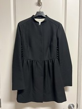 Red Valentino Black Snap Front Coat Size 44