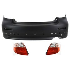 New Set Of 3 Rear Bumper Cover Kit Fits 2009-2010 Toyota Matrix